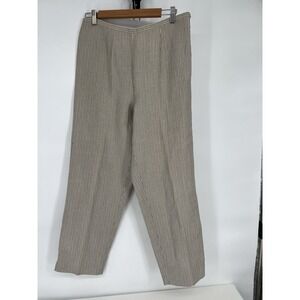 Kate Hill for Lord & Taylor Women's Pants Size 10 Tan Ankle Stripe Lightweight‎